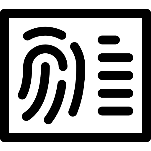 Fingerprint password electronics protection icon Fingerprint password electronics protection icon