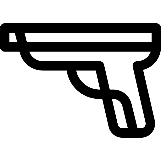 Pistol murder revolver weapon icon Pistol murder revolver weapon icon