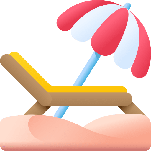 Beach chair vacations sunbed relax icon Beach chair vacations sunbed relax icon