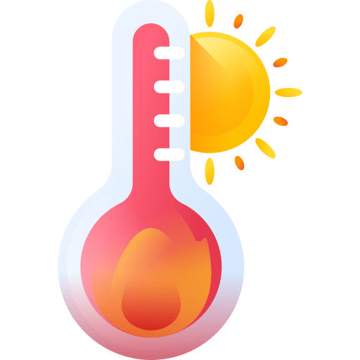 High temperatures forecast sun climate icon High temperatures forecast sun climate icon