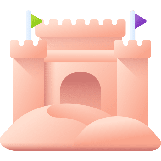 Sand castle childhood kid and baby summertime icon Sand castle childhood kid and baby summertime icon