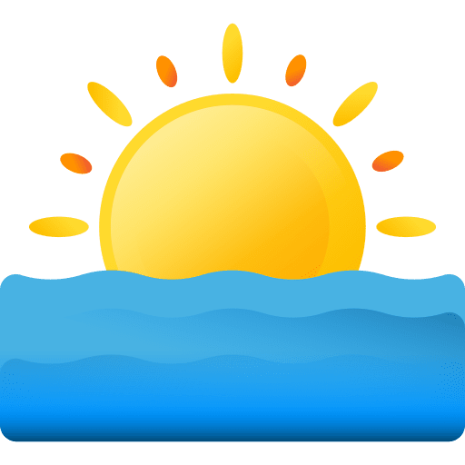 Sunset beach sun travel icon Sunset beach sun travel icon