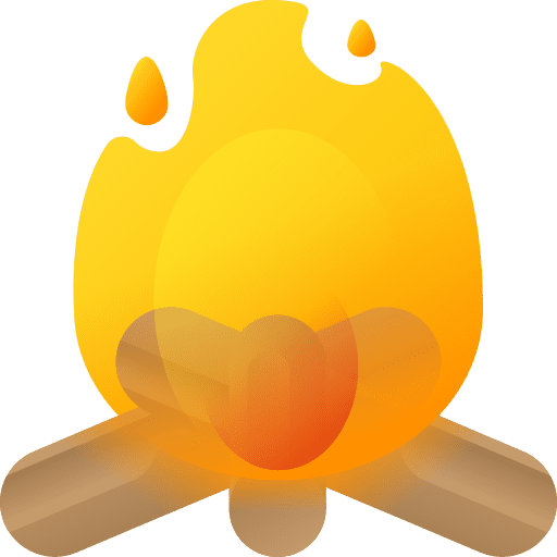 Bonfire burn flame camping icon Bonfire burn flame camping icon