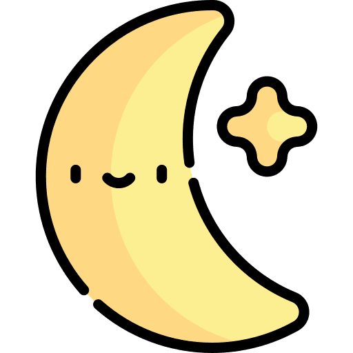 Crescent moon meteorology astronomy star icon
