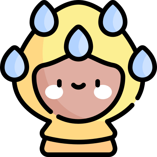 Wet protection rain afro icon