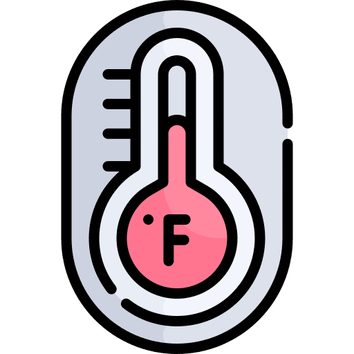 Fahrenheit temperature weather thermometer icon Fahrenheit temperature weather thermometer icon