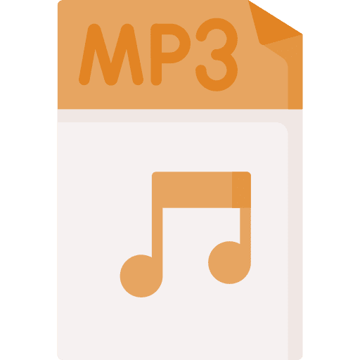 Mp3 archive extension audio icon