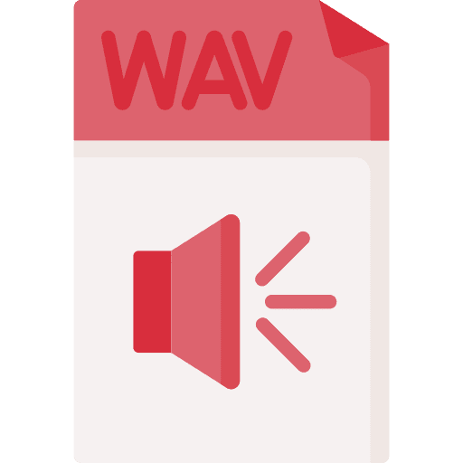 Wav document format file icon Wav document format file icon