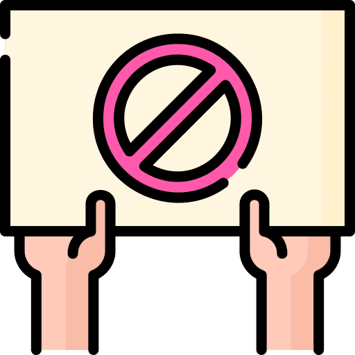 Protest against placard protest icon Protest against placard protest icon