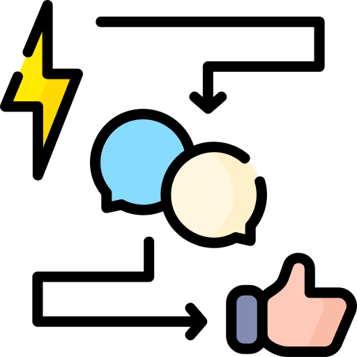Resolution conflict thumbs up hand icon Resolution conflict thumbs up hand icon