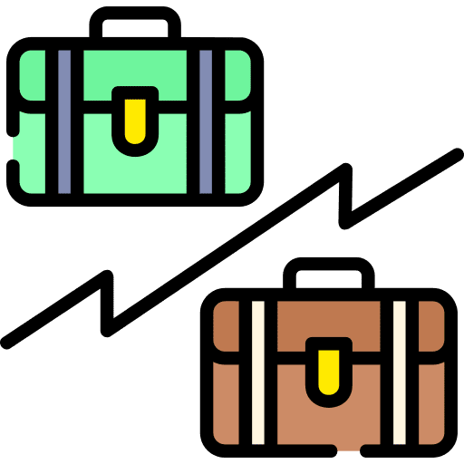 Confrontation work business communications icon Confrontation work business communications icon