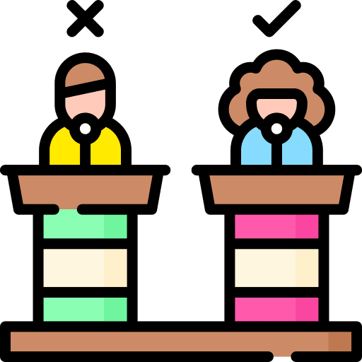 Debate communications debate motivation icon Debate communications debate motivation icon