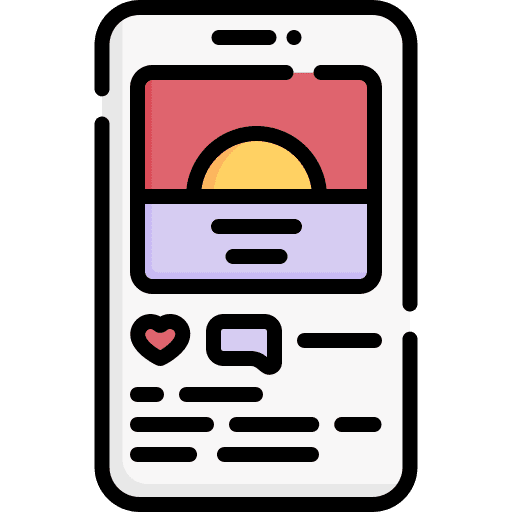 Instagram post smartphone social media marketing icon