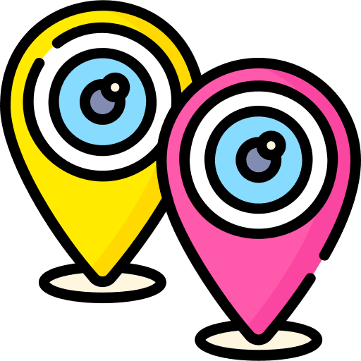 Point of view point of view eye location icon Point of view point of view eye location icon