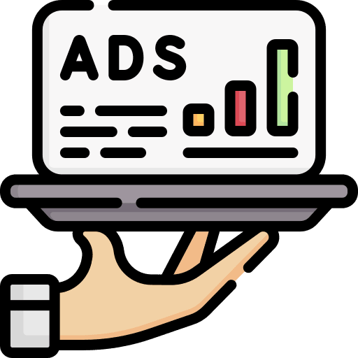 Ads seo and web statistics marketing icon Ads seo and web statistics marketing icon