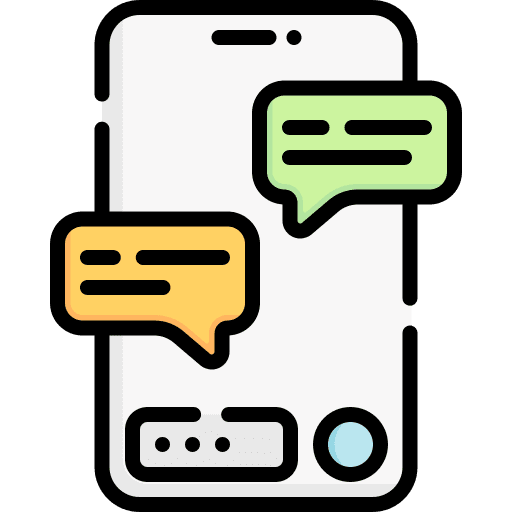Chat message conversation smartphone icon Chat message conversation smartphone icon