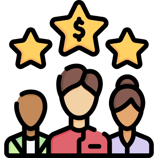 Popularity influencer business reputation icon