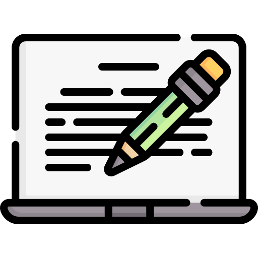 Write computer seo and web content icon Write computer seo and web content icon