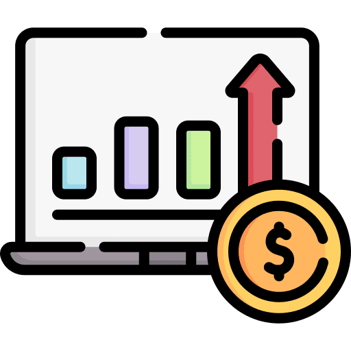 Increase statistics business and finance line graph icon Increase statistics business and finance line graph icon