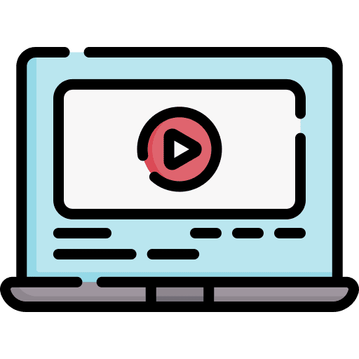 Laptop video player play button multimedia icon Laptop video player play button multimedia icon