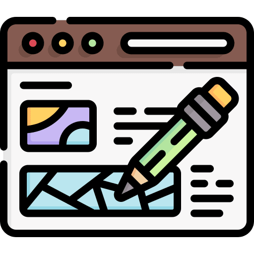 Blogging browser internet writing icon Blogging browser internet writing icon