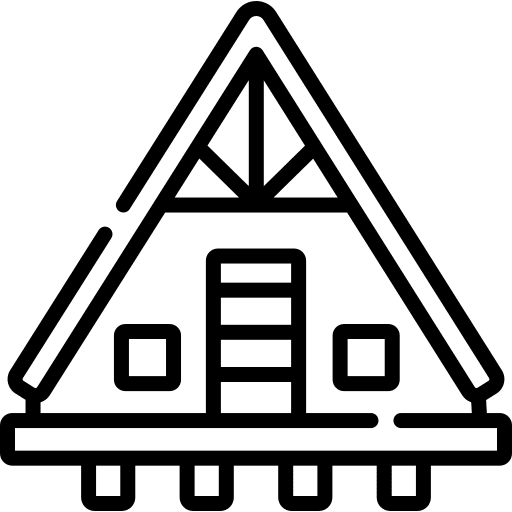 Cabin real estate lodge shelter icon