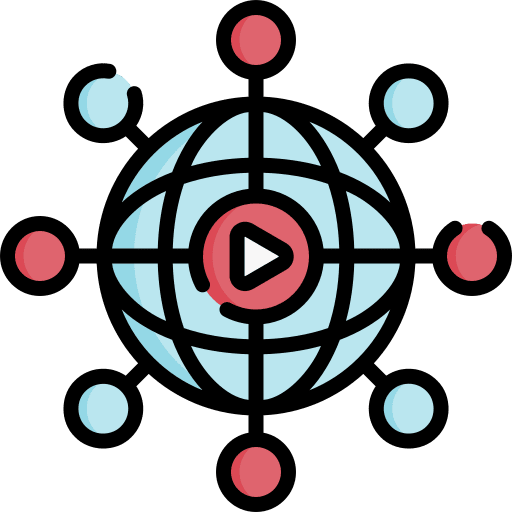 Web globe video internet icon Web globe video internet icon