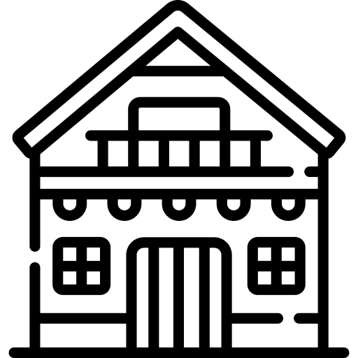 Cottage countryside house shelter icon Cottage countryside house shelter icon