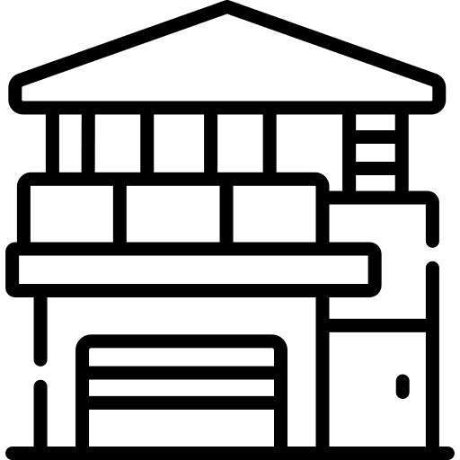 Modern house building real estate home icon Modern house building real estate home icon