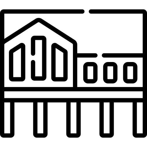 Bungalow real estate construction property icon Bungalow real estate construction property icon