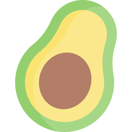 Avocado fruit healthy food organic icon