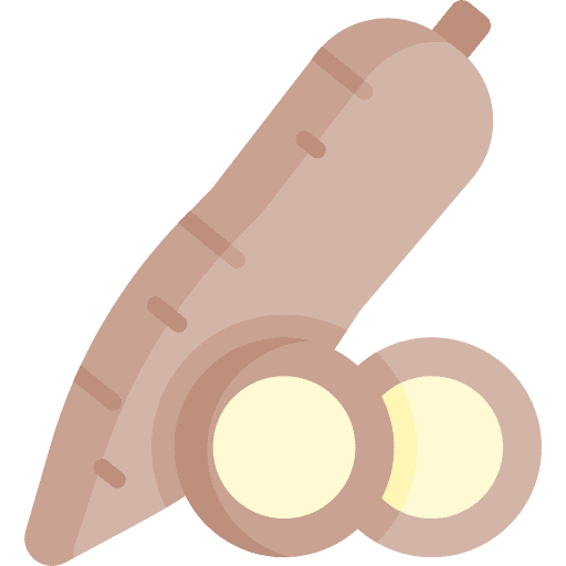 Yucca root vegetarian food and restaurant icon