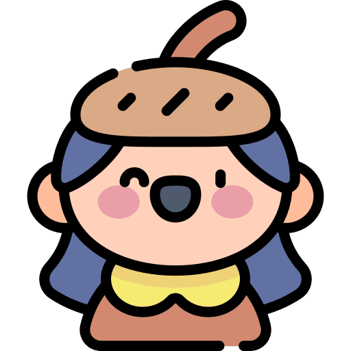 Acorn caucasian woman girl icon Acorn caucasian woman girl icon