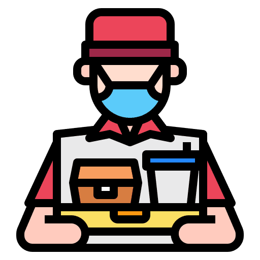 Food delivery transportation food delivery coronavirus icon