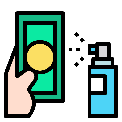 Wash coronavirus protection distance icon