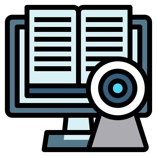 Online education coronavirus healthcare book icon Online education coronavirus healthcare book icon
