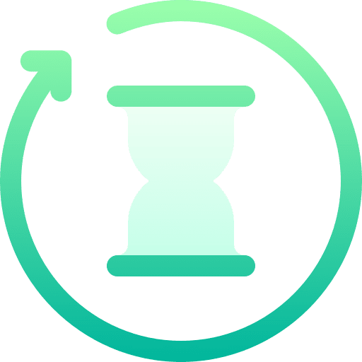 Hourglass arrows time and date clock icon