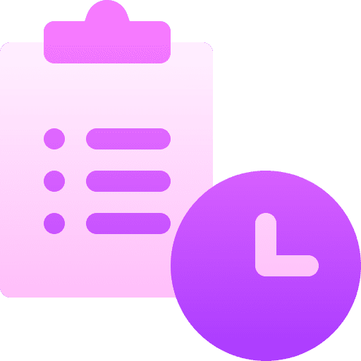 Task list time and date task list waiting list icon