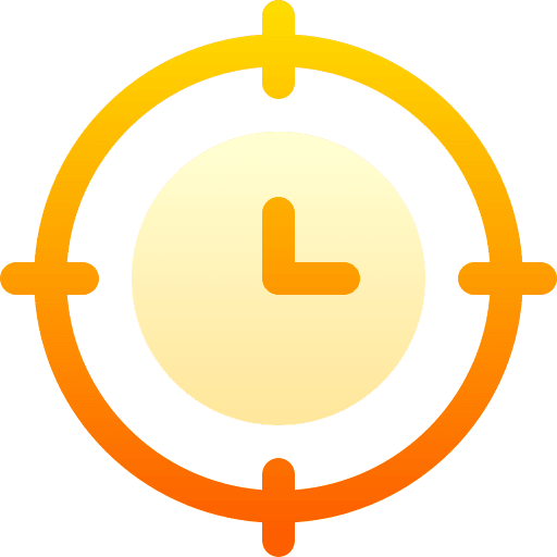 Target check time and date time icon Target check time and date time icon