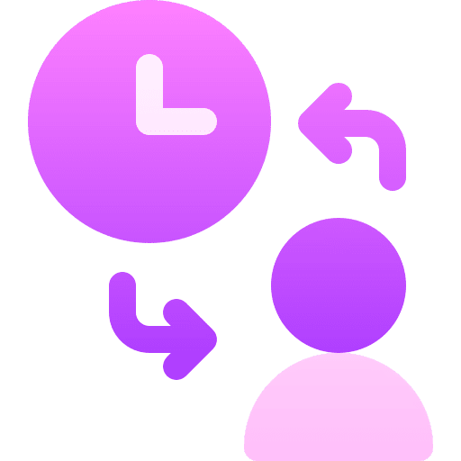 Time management user arrows clock icon Time management user arrows clock icon