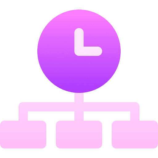 Time timeline clock flow icon Time timeline clock flow icon