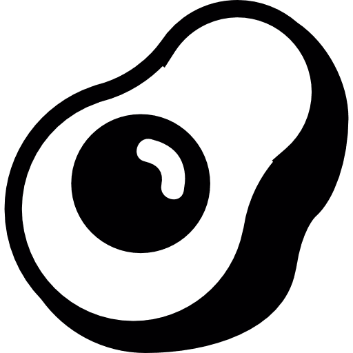 Half avocado flavour seed cutted icon