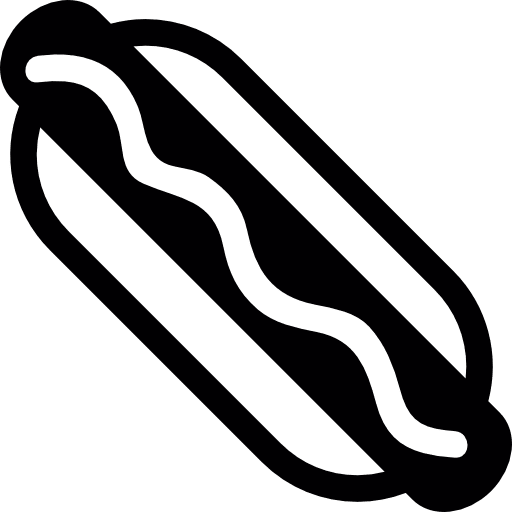 Hot dog with sauce and bread sausages junk food hot dog icon