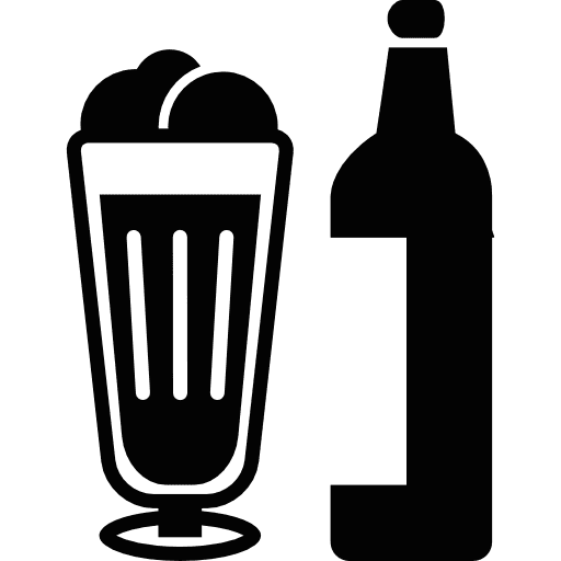 Beer in glass and bottle food drinking alcohol icon