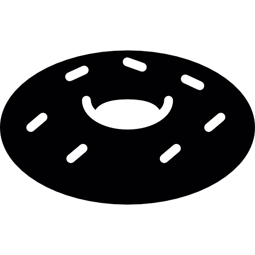 Chocolate donut with sprinkles sweet bakery food icon