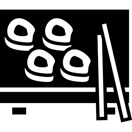 Sushi platter with chopsticks food oriental japan icon