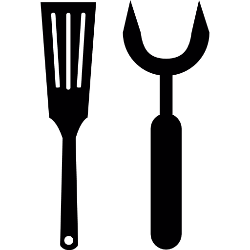 Barbacue utensils cook cooker fork icon