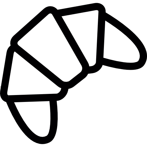 Croissant  bread breads baked icon