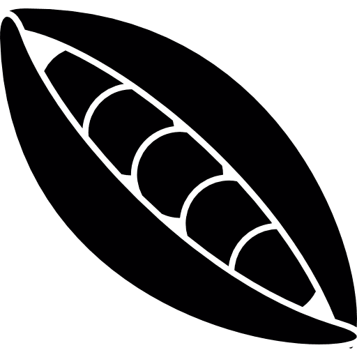 Opened peas plant green pea icon