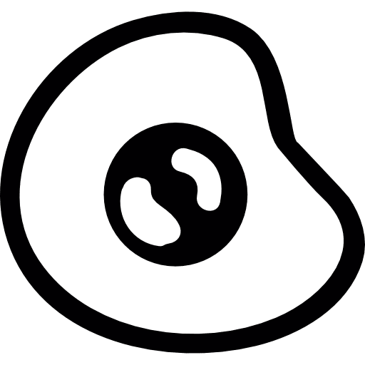 Fried egg breakfast meal food icon